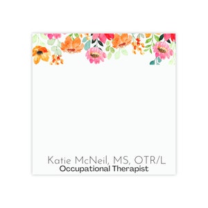 Regalos para terapia ocupacional, blocs de notas Post-it® personalizados para terapia ocupacional, regalos de graduación para terapia ocupacional, regalos de graduación para fisioterapeutas imagen 1