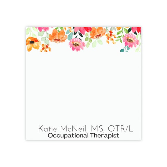 OT gifts, Personalized Occupational Therapy Post-it® Note Pads, Occupational therapy graduation gifts, Physical therapist graduation gifts