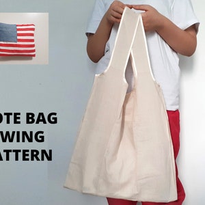 Tote bag sewing pattern,   Independence Day