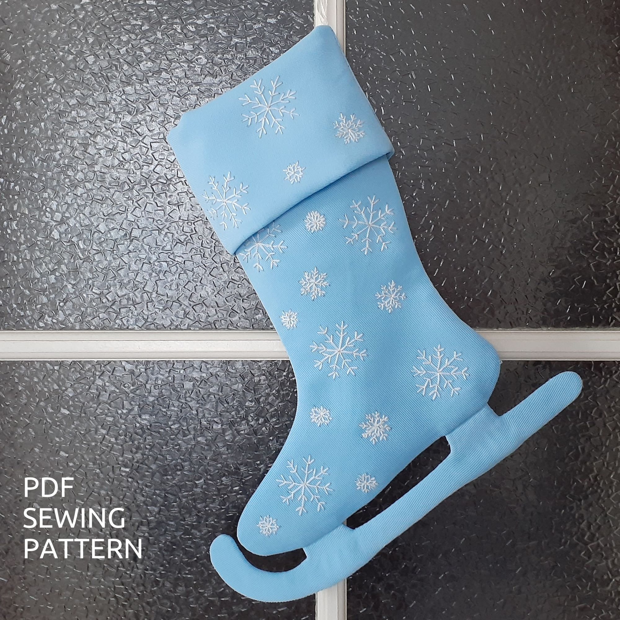 Stocking Template Ice Rink Christmas Ice Skate Stocking Pattern, Instant Download - Etsy