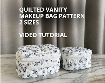Patrón de costura para neceser acolchado. Tutorial en vídeo.