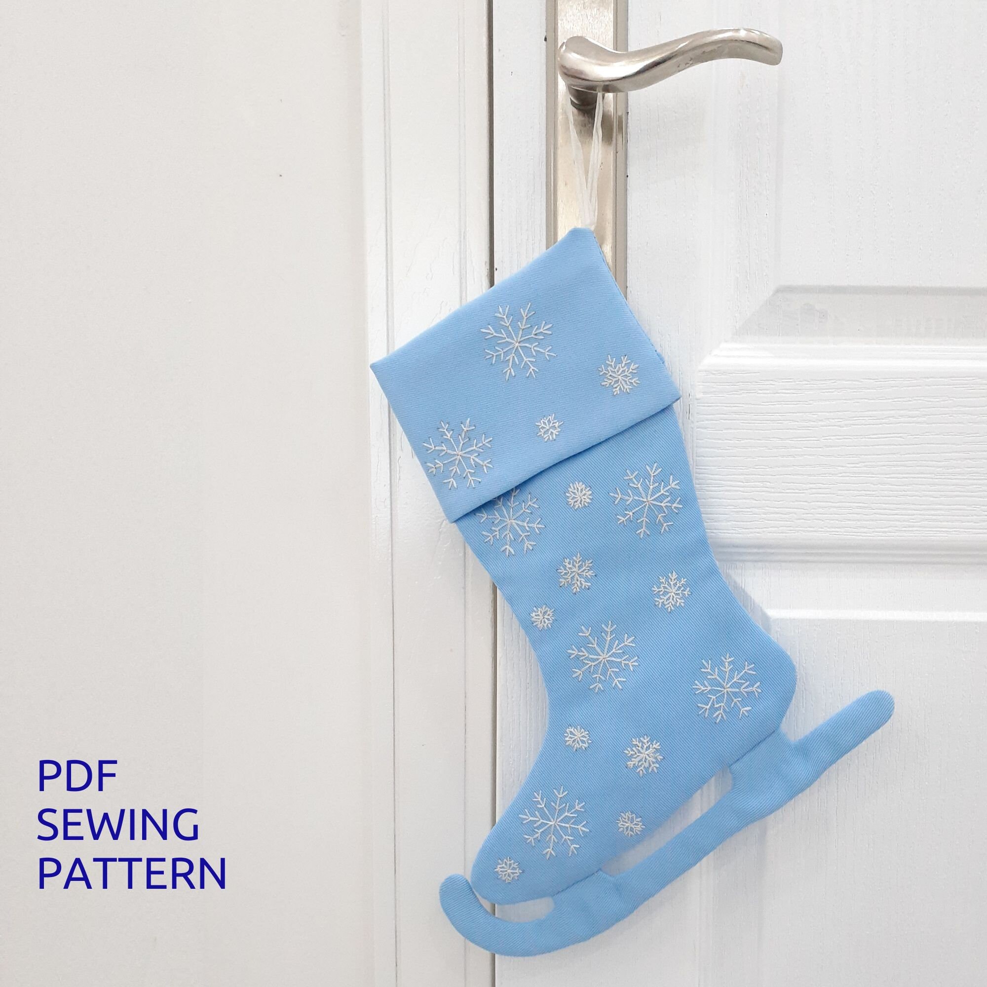 Stocking Template Ice Rink Christmas Ice Skate Stocking Pattern, Instant Download - Etsy
