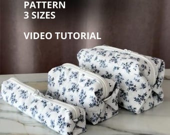 Naaipatroon gewatteerd make-uptasje. Videotutorial