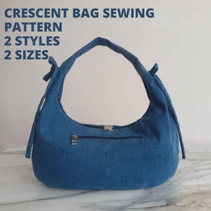 Crescent Bag Sewing Pattern, 2 sizes