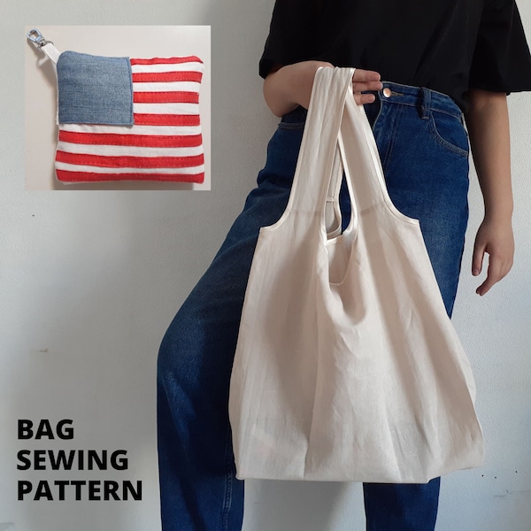 Foldable grocery bag pattern