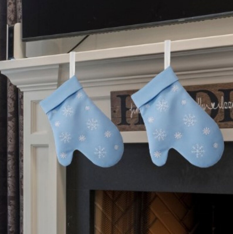 Mitten Shaped Christmas Stocking Sewing Pattern, Tutorial Stocking - Etsy