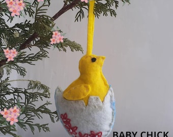 Patrón de pollito de Pascua de fieltro (patrón PDF)