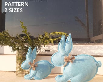 Easter Bunny Sewing Pattern - Standing Rabbit Plush DIY