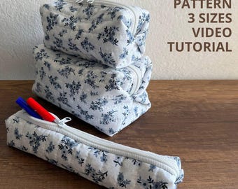Naaipatroon voor een make-uptasje. Videotutorial.
