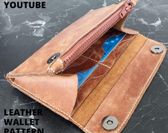 Patrón PDF de billetera de cuero