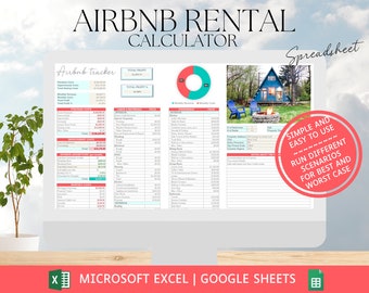 Airbnb Rental Calculator: Real Estate Budget Planner Excel & Google Sheets Digital Download