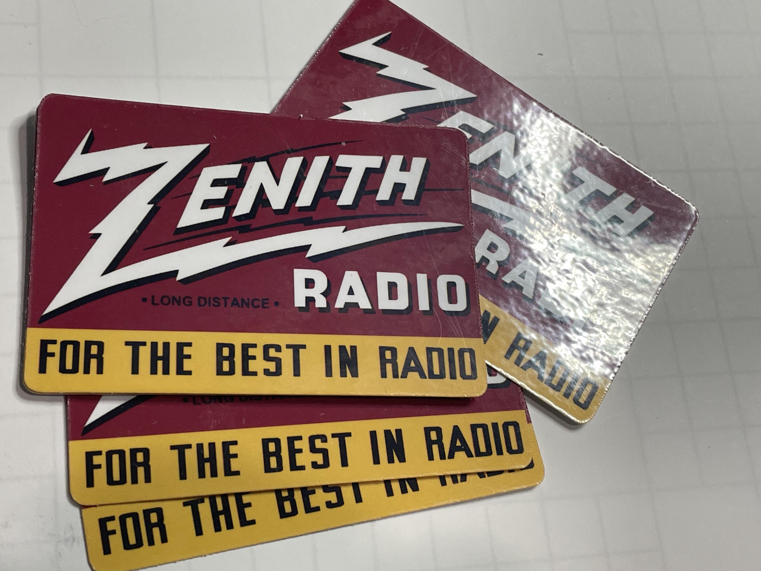 Zenith RADIO Sticker for Laptop, Toolbox, Fridge, Notebook, Computer ...