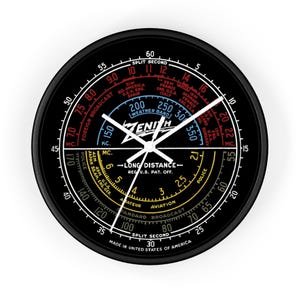 Zenith Long Distance Retro-look Radio Dial 10&quot; Wall Clock - Vintage Radio Nostalgia - Antique Radio