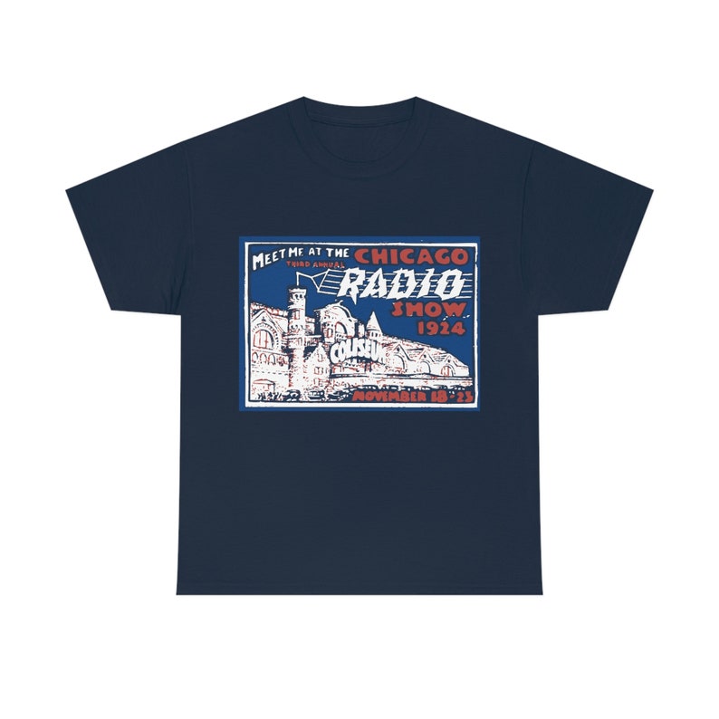 1924 Chicago Radio Show T-Shirt / Antique Radio Tee / Vintage Radio Shirt / Coliseum