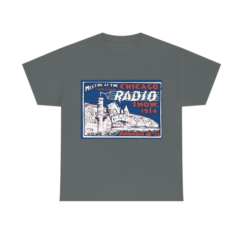 1924 Chicago Radio Show T-Shirt / Antique Radio Tee / Vintage Radio Shirt / Coliseum