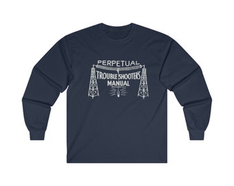John F. Rider's Perpetual Troubleshooters Manual / Antique Radio Cover Design Long Sleeve Tee / 1930's Electronics Service / Schematics