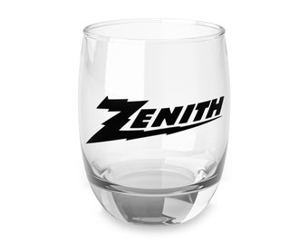 Retro Zenith Black Logo Whisky Glass - Antique Vintage Radio