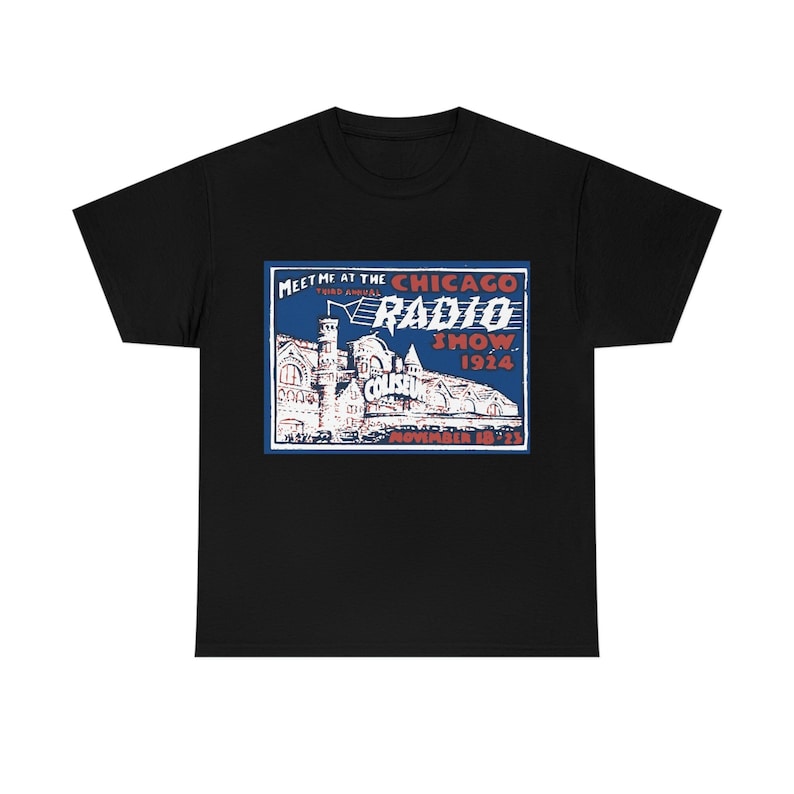 1924 Chicago Radio Show T-Shirt / Antique Radio Tee / Vintage Radio Shirt / Coliseum