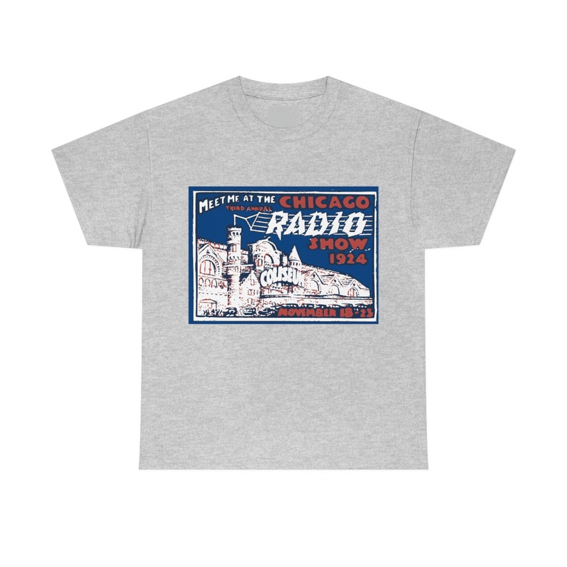 1924 Chicago Radio Show T-Shirt / Antique Radio Tee / Vintage Radio Shirt / Coliseum