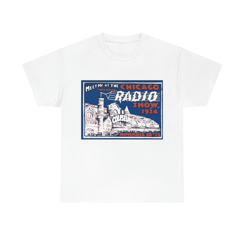 1924 Chicago Radio Show T-Shirt / Antique Radio Tee / Vintage Radio Shirt / Coliseum