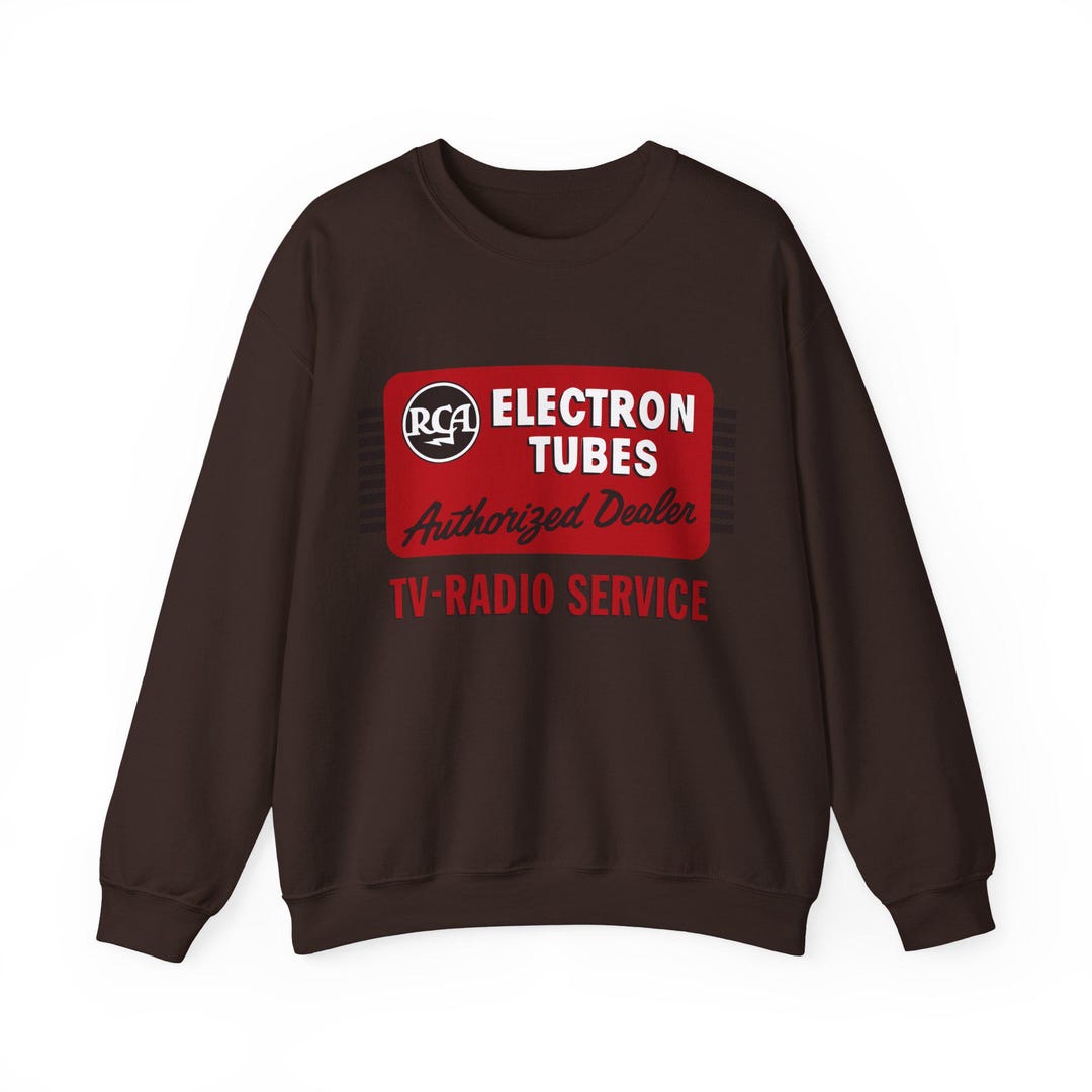 Retro RCA Electron Tubes Authorized Dealer Sweatshirt / Antique Radio ...