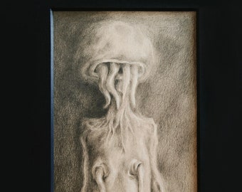 graphite  drawing "The Mother"