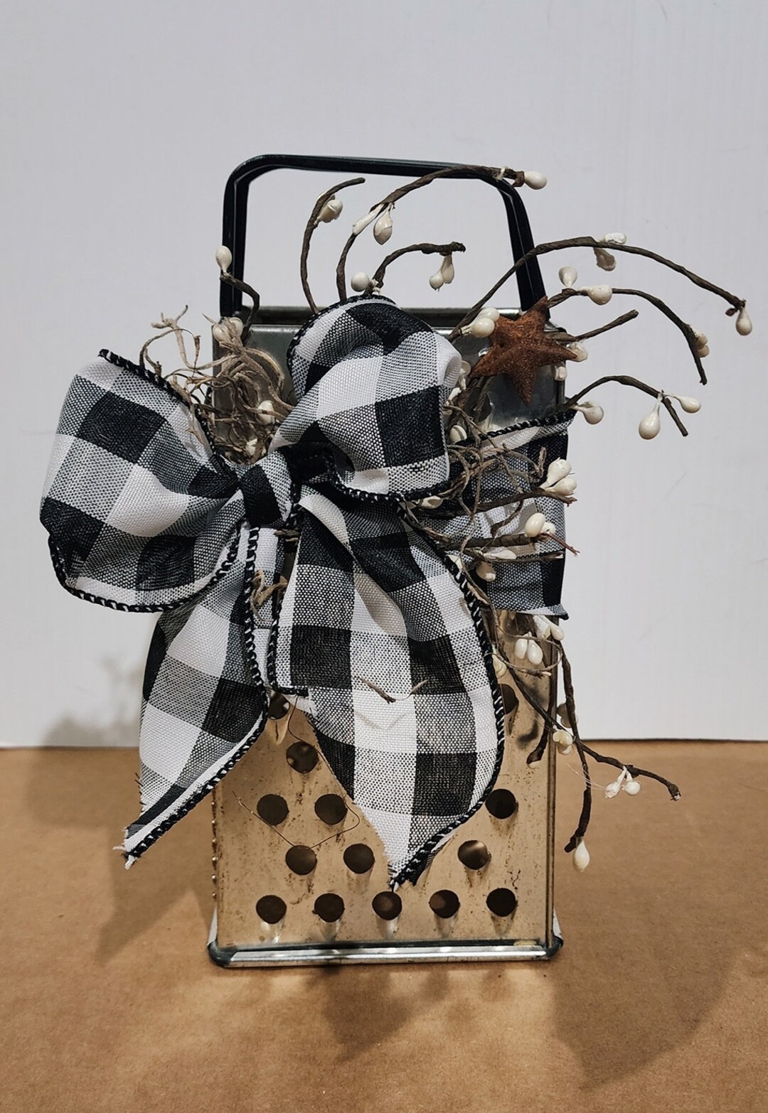 Handmade Vintage Cheese Grater Decor Country Gifts Unique Primitive