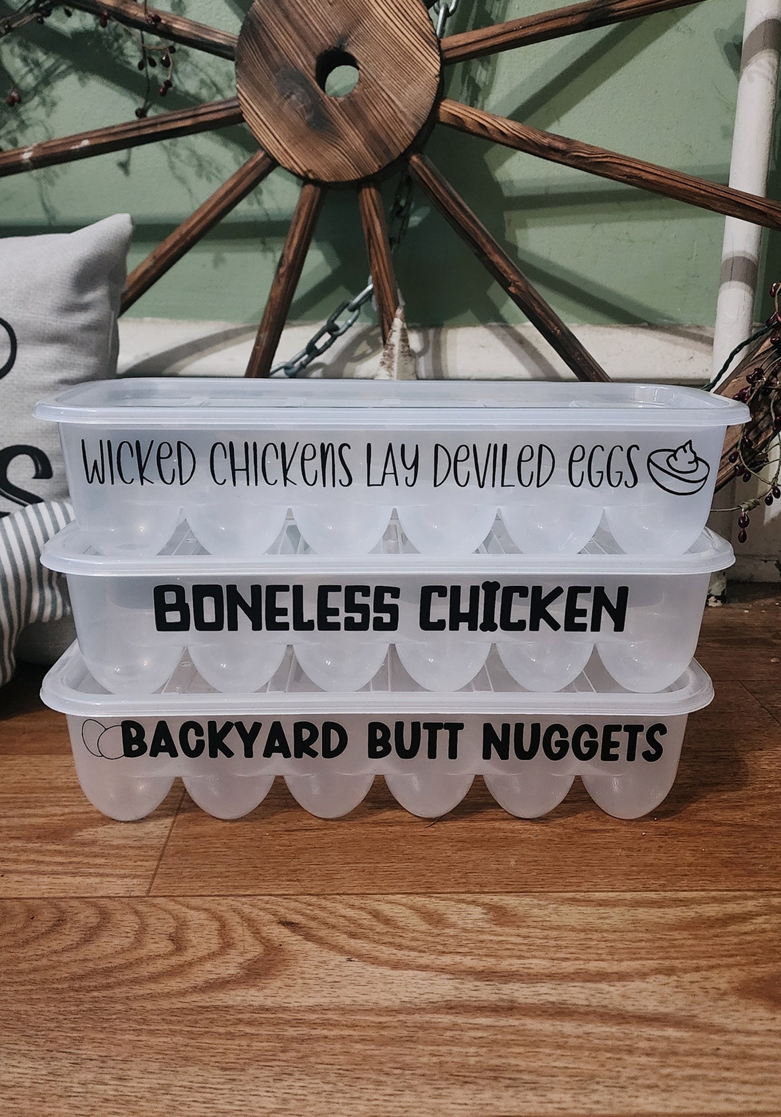 Personalized Cute Egg Carton Storage Containers Etsy