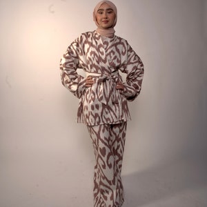 Handmade Ikat Kimono with Wide Pants