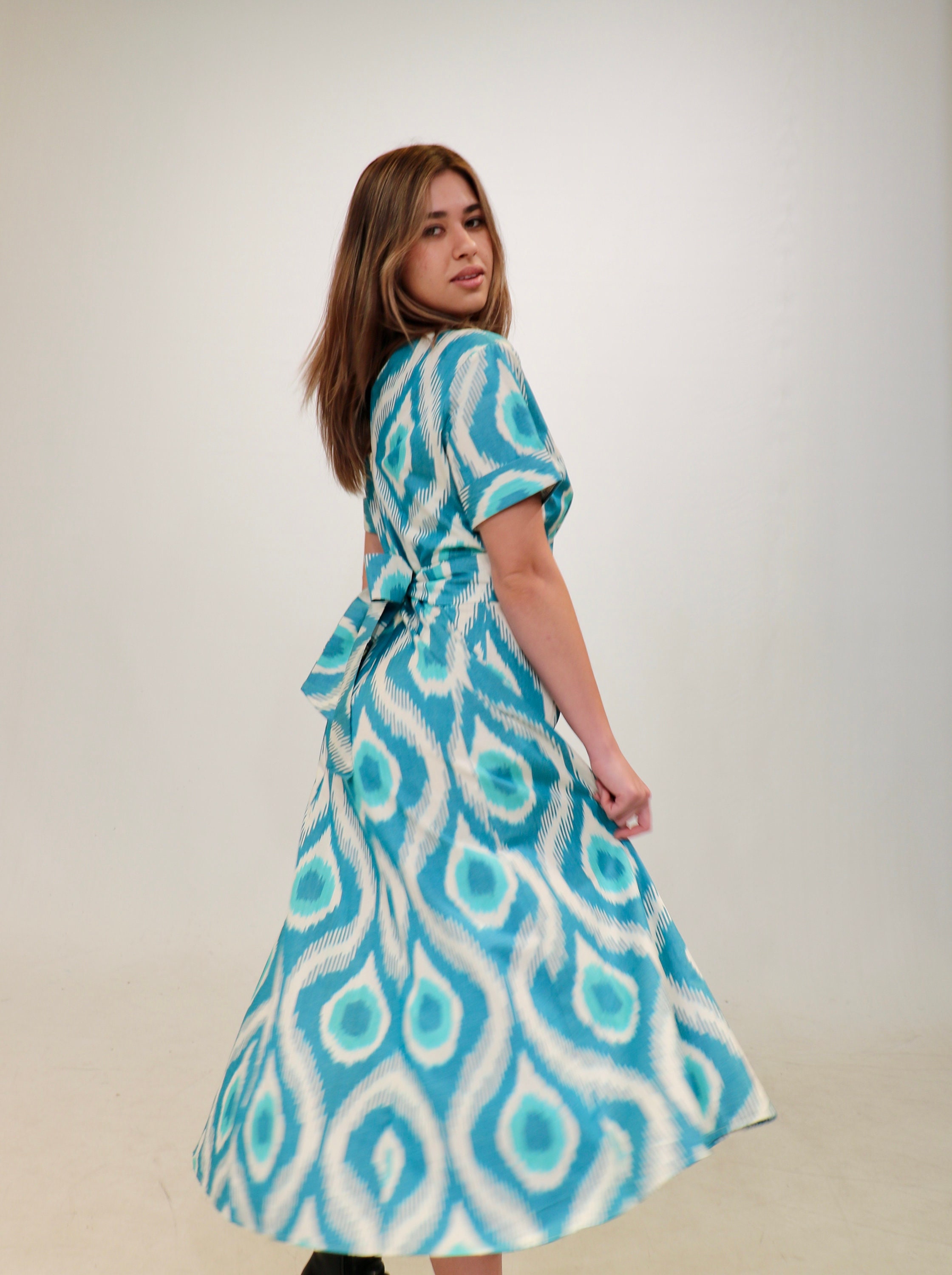 Exquisite Handmade Ikat Dress With Belt - Etsy