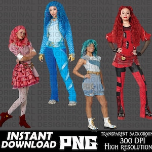descendant red chloe Bridget ella, descendants rise red, descendants rise red png, rebel heart png, descendants rise red sublimation, cricut