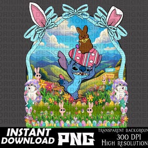 stitch png, stitch Easter png, stitch shirt, printable, cut file, stitch  sublimation, stitch Easter, stitch Cricut, Easter kids design, boy