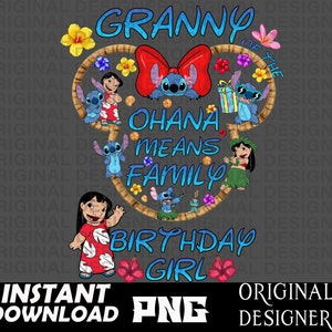 lilo stitch birthday girl, stitch png, lilo png, stitch shirt, custom png, cut file, sublimation, lilo clipart, lilo stitch Birthday, Cricut