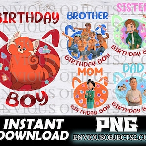 Turning Red, Turning Red png, Turning Red Birthday, Turning Red shirts, Turning Red birthday Boy, Turning Red party, Cutting file, 4 town