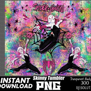 spider gwen, spider man skinny tumbler png, ghost spider gwen tumbler designs, spider gwen png, cut file, Cricut, multiverse sublimation png