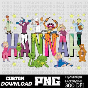 muppets custom name png, muppets custom birthday shirt design, muppets custom birthday name sublimation, muppets cricut, muppets clipart png