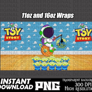 projekt kubka toy story, opakowanie sublimacyjne toy story, sublimacja pizza planet png, buzz lightyear, opakowanie na kubek 11 uncji, opakowanie na kubek 16 uncji buzz, woody png