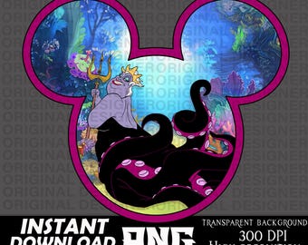 リトル・マーメイドのウルスラの水彩画の背景、リトル・マーメイドの