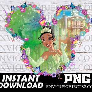 Princess Tiana, Princess Tiana png, Princess Tiana shirts, Princess png, Princess cut files, Cricut, sublimation, Princess Tiana Birthday