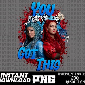 descendants red chloe, descendants red chloe png, rebel heart png, descendants red chloe sublimation, cricut, chloe shirts, you got this png
