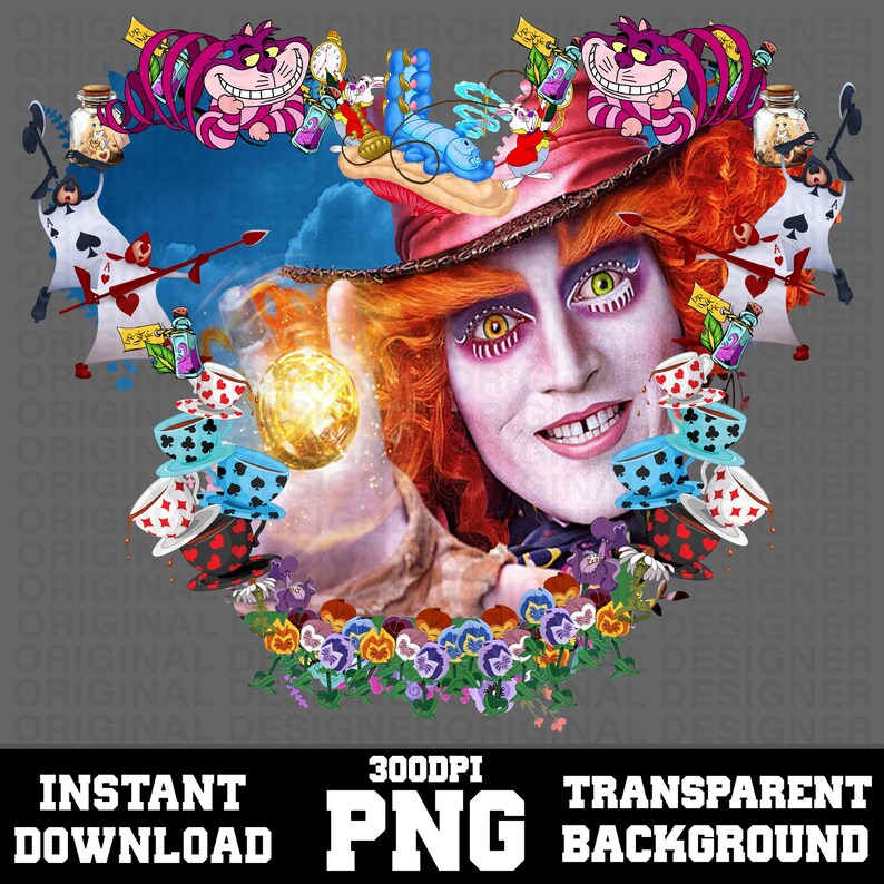 Hatter Text Mad Hatter PNG, Alice in Wonderland Bundle PNG, We're All Mad Here ...