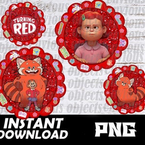Turning Red png bundle, Turning Red sublimation, Turning Red shirt designs, Turning Red birthday girl, Turning Red party, Cut file, 4 town