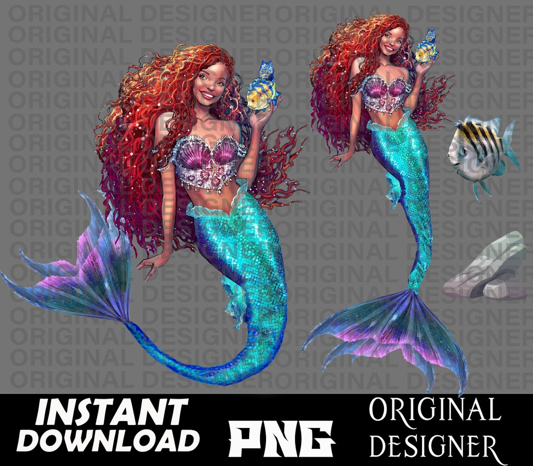 Little Mermaid, Black Mermaid Transparent Background Png, Black Girl ...