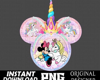 minnie mouse png, unicorn minnie mouse png, cut files, minnie mouse and unicorn Cricut, minnie mouse sublimation, minnie mouse clipart png