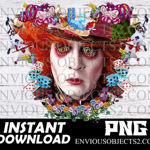 Alice in wonderland, Alice in wonderland png, We&#39;re all mad here, mad hatter png, Alice in wonderland shirts, sublimation, cricut, cut file