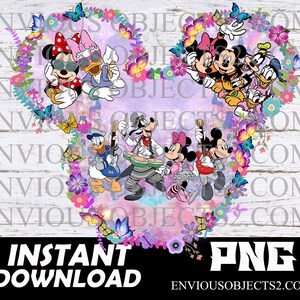 minnie mouse and friends, mickey png, minnie mouse and friends png, cut files, daisy, Cricut, sublimation, goofy, donald, Pluto, clipart png