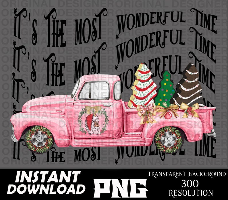 Little Debbie Christmas Snack Cake Trees, Pink Vintage Christmas Truck