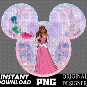 black sleeping beauty png, Black aurora, Black Princess png, black Princess shirt, black girl magic png, printable, cut file,  sublimation