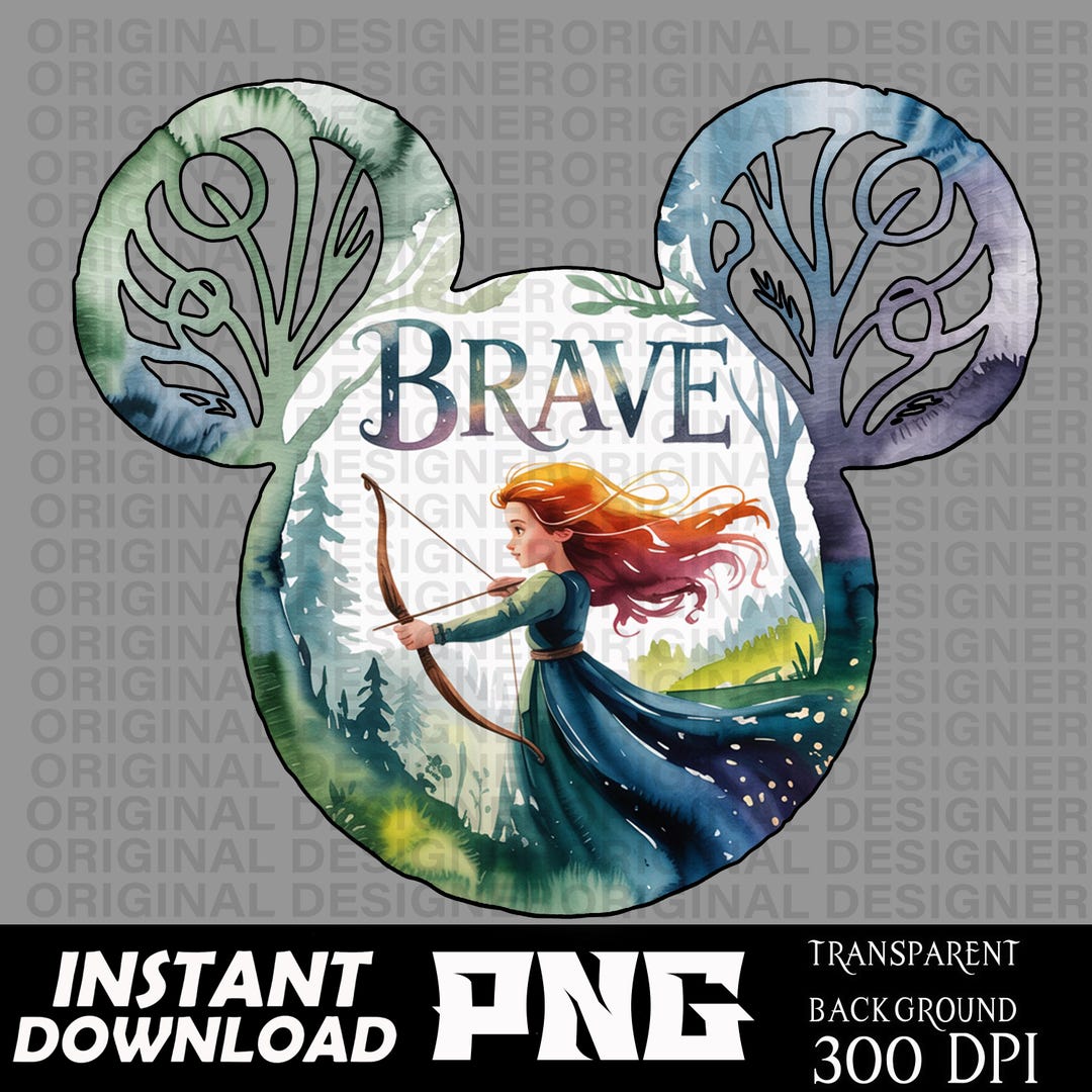 Watercolor Brave Merida Png, Merida Png Download, Princess Printable ...