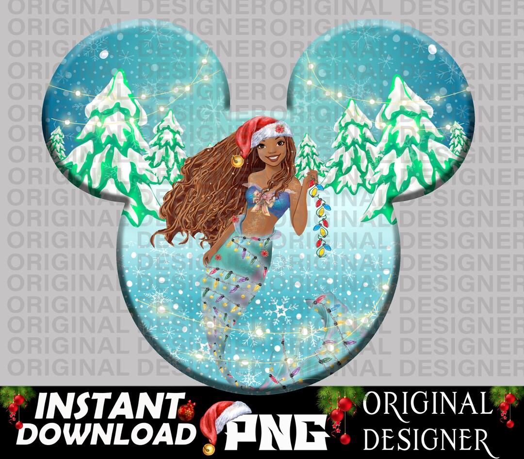 Little Mermaid, Black Little Mermaid Png, Christmas, Black Girl Magic ...